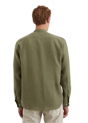 Marc O'Polo Langarmhemd Dunkelgrün/Khaki