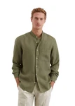 Marc O'Polo Langarmhemd Dunkelgrün/Khaki
