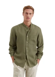 Marc O'Polo Langarmhemd Dunkelgrün/Khaki