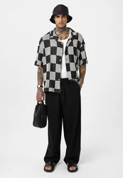 Dandalo Blusenshirt David Creme/Schwarz/Weiß/Silber/Gelb