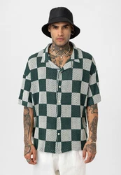 Dandalo Blusenshirt David Dunkelgrün/Grün