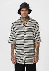 Dandalo Blusenshirt Paul Schwarz/Weiß/Dunkelblau
