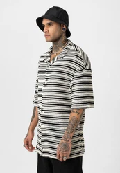 Dandalo Blusenshirt Paul Schwarz/Weiß/Dunkelblau