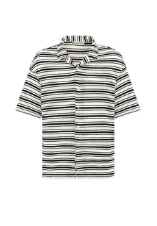 Dandalo Blusenshirt Paul Schwarz/Weiß/Dunkelblau