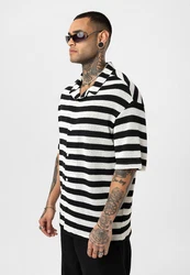 Dandalo Blusenshirt Bas Schwarz/Weiß/Dunkelblau