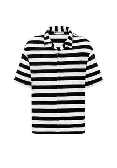 Dandalo Blusenshirt Bas Schwarz/Weiß/Dunkelblau