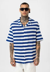 Dandalo Blusenshirt Bas Blau/Hellblau/Dunkelblau