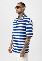 Dandalo Blusenshirt Bas Blau/Hellblau/Dunkelblau