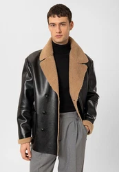 Antioch Wintermantel Maico Creme/Schwarz/Braun