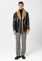 Antioch Wintermantel Maico Creme/Schwarz/Braun