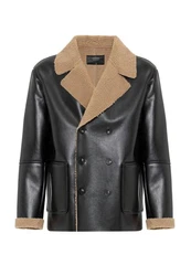 Antioch Wintermantel Maico Creme/Schwarz/Braun