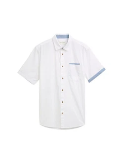 TOM TAILOR T-Shirt Weiß/Blau/Hellblau