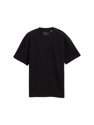 TOM TAILOR T-Shirt Schwarz/Dunkelblau