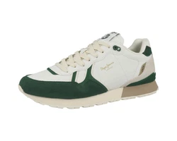 Pepe Jeans Brit Ivy Herren Sneaker Dunkelgrün/Grün/Beige