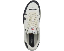Pepe Jeans Brit Ivy Herren Sneaker Beige/Blau/Dunkelblau/Creme/Weiß