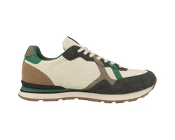 Pepe Jeans Brit Cove Herren Sneaker Beige/Dunkelgrün/Braun/Khaki/Grün