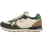 Pepe Jeans Brit Cove Herren Sneaker Beige/Dunkelgrün/Braun/Khaki/Grün