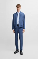 BOSS Langarmhemd P-Hank Hellblau/Blau