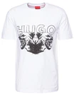 HUGO T-Shirt Durro Braun/Weiß/Lila/Orange/Gelb/Hellblau