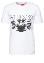 HUGO T-Shirt Durro Braun/Weiß/Lila/Orange/Gelb/Hellblau