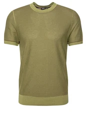 BOSS Strickpullover H-Jianfranco (1-tlg) Dunkelgrün/Grün/Khaki