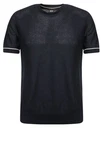 BOSS Strickpullover H-Jianfranco (1-tlg) Dunkelblau