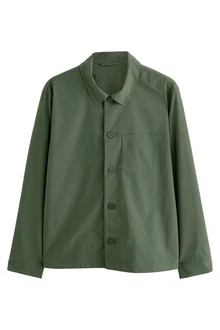 Next Sakko Hemdjacke mit Stretch (1-tlg) Dunkelgrün/Grün