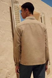Next Hemdjacke aus Seersucker Khaki/Beige/Braun