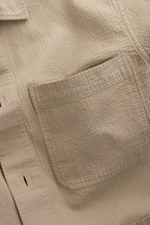 Next Hemdjacke aus Seersucker Khaki/Beige/Braun