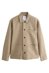Next Hemdjacke aus Seersucker Khaki/Beige/Braun