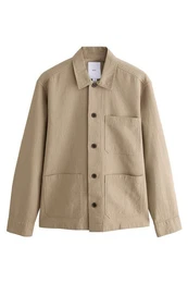 Hemdjacke Hemdjacke aus Seersucker 100% Baumwolle (1-St)