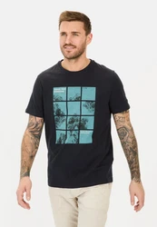 camel active T-Shirt Schwarz/Blau/Braun/Dunkelblau