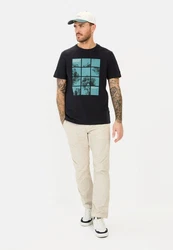 camel active T-Shirt Schwarz/Blau/Braun/Dunkelblau