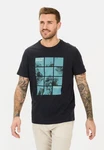 camel active T-Shirt Schwarz/Blau/Braun/Dunkelblau
