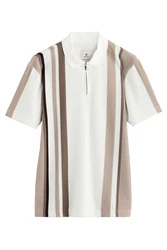 Next Poloshirt mit vertikalen Streifen Beige/Braun