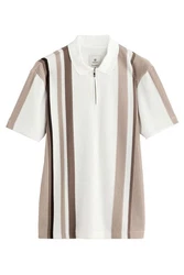 Next Poloshirt mit vertikalen Streifen Beige/Braun