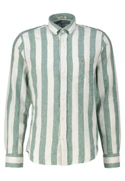 Langarmhemd Herren Hemd mit Leinen Regular Fit (1-tlg)