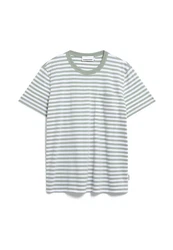 Armedangels T-Shirt MAARKOS POCKET STRIPES Grün/Hellgrün/Grau/Weiß/Dunkelgrün