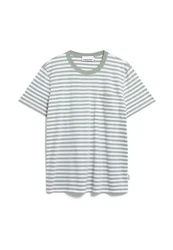 Armedangels T-Shirt MAARKOS POCKET STRIPES Grün/Hellgrün/Grau/Weiß/Dunkelgrün