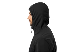 Jack Wolfskin Softshelljacke Herren Jacke FELDBERG HOODIE Schwarz/Dunkelgrau
