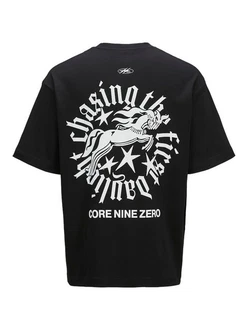 Jack & Jones Kurzarmshirt JCOCNZ BERLIN GRAPHIC T-SHIRT Schwarz