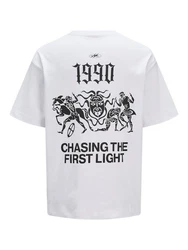 Jack & Jones Kurzarmshirt JCOCNZ BERLIN GRAPHIC T-SHIRT Weiß