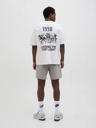 Jack & Jones Kurzarmshirt JCOCNZ BERLIN GRAPHIC T-SHIRT Weiß