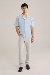 WE Fashion Businesshemd Hellblau/Blau/Grau
