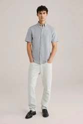 WE Fashion Businesshemd Grau/Hellgrau/Hellblau