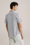 WE Fashion Businesshemd Grau/Hellgrau/Hellblau