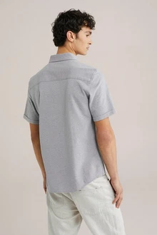 WE Fashion Businesshemd Grau/Hellgrau/Hellblau