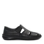 Celal Gltekin Herren Fischer-Sandalen mit Klettverschluss Schwarz