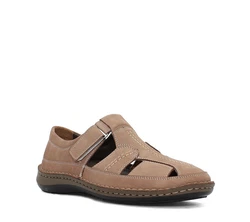 Celal Gltekin Herren Fischer-Sandalen mit Klettverschluss Sandfarben