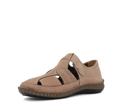 Celal Gltekin Herren Fischer-Sandalen mit Klettverschluss Sandfarben